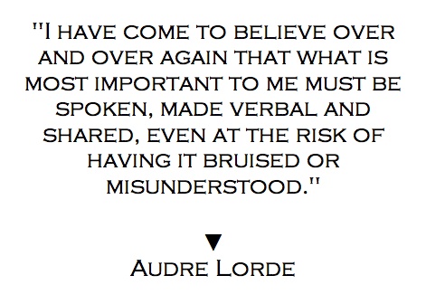Audre Lorde Quote on Speaking